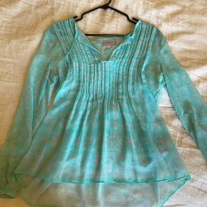 Calypso St Barth XS sheer floral shirt